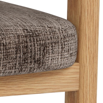 Jídelní židle MYLES tlumená hnědá/matný dub 7