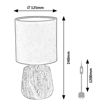 Stolní lampa NALISA 2 černá/šedá 4