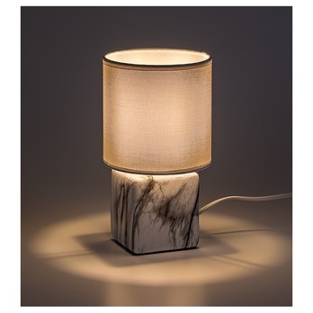 Stolní lampa NALISA bílá/černobílá 1