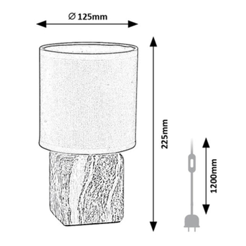 Stolní lampa NALISA černá/šedá 4