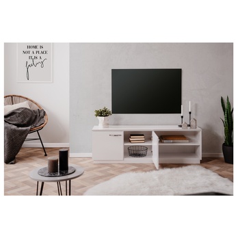 TV stolek NAOMO bílá/vysoký lesk 12