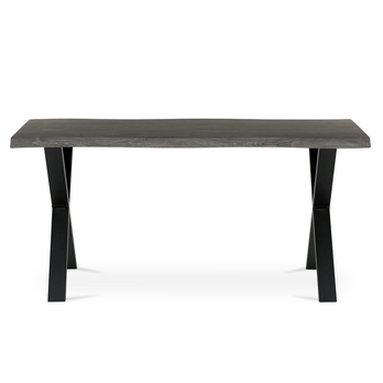 Jídelní stůl NARAGO šedý dub/černá, šířka 160 cm 2