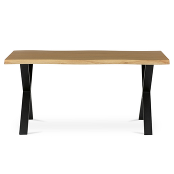 Jídelní stůl NARAGO divoký dub/černá, šířka 160 cm 2