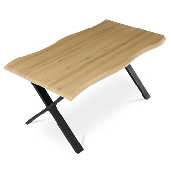 Jídelní stůl NARAGO divoký dub/černá, šířka 160 cm 5