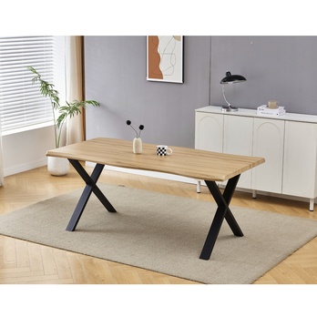 Jídelní stůl NARAGO divoký dub/černá, šířka 180 cm 1
