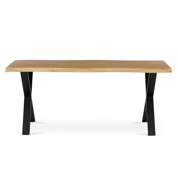 Jídelní stůl NARAGO divoký dub/černá, šířka 180 cm 2