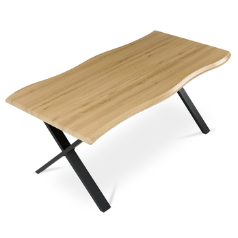 Jídelní stůl NARAGO divoký dub/černá, šířka 180 cm 5