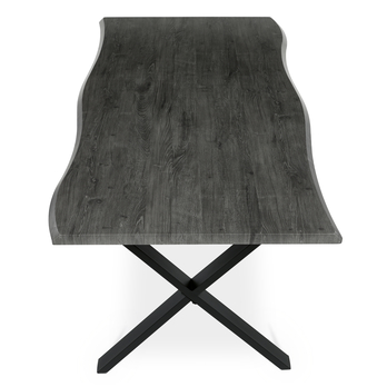 Jídelní stůl NARAGO šedý dub/černá, šířka 210 cm 4