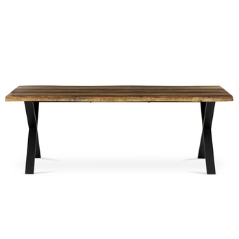 Jídelní stůl NARAGO staré dřevo/černá, šířka 210 cm 1