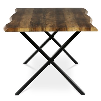Jídelní stůl NARAGO staré dřevo/černá, šířka 210 cm 2