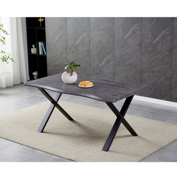 Jídelní stůl NARAGO šedý dub/černá, šířka 160 cm 1