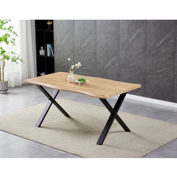 Jídelní stůl NARAGO divoký dub/černá, šířka 160 cm 1