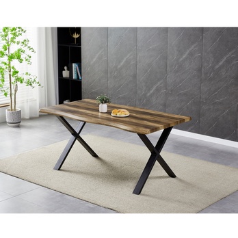 Jídelní stůl NARAGO staré dřevo/černá, šířka 160 cm 1