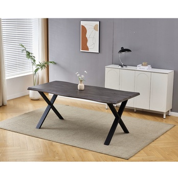 Jídelní stůl NARAGO šedý dub/černá, šířka 180 cm 1