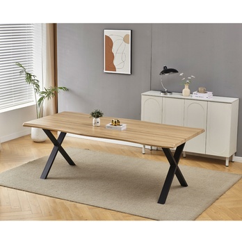 Jídelní stůl NARAGO divoký dub/černá, šířka 210 cm 1