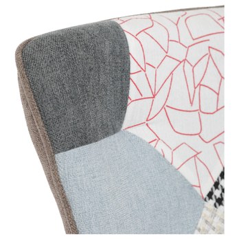 Křeslo s podnožkou NATAN patchwork 7