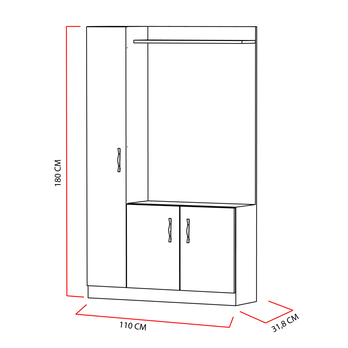 Předsíňová sestava NATUREL bílá 3