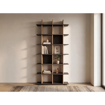 Regál NAVAS dub artisan/antracitová 1