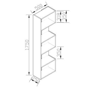 Regál NEAPEL SMALL bílá 2