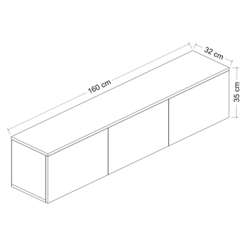 TV komoda NEON borovice 5