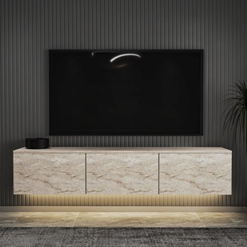 TV komoda NEON bílý mramor 1