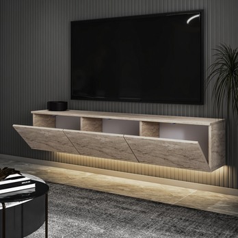 TV komoda NEON bílý mramor 3