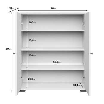 Botníková skříň NEREA 014 černá 5