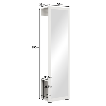 Předsíňová stěna NEREA bílá 4