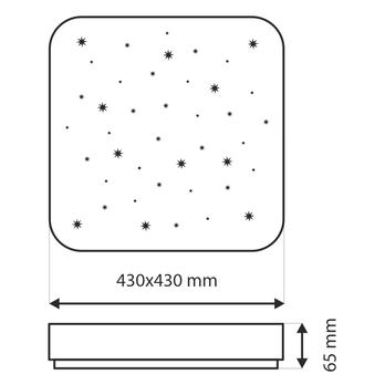 Stropní svítidlo NERIS bílá, šířka 43 cm 7