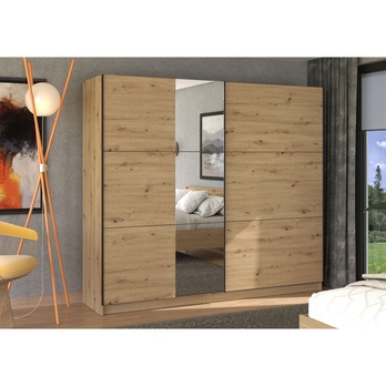 Šatní skříň se zrcadlem NERISSA I dub artisan 1