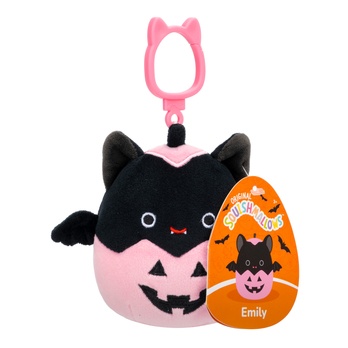 Klíčenka Squishmallows NETOPÝR EMILY černá/růžová 2