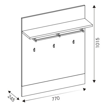 Předsíňový panel NEW YORK Y13 dub grandson/grafit 4