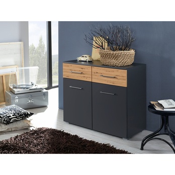 Komoda NEWTON dub artisan/šedá 1