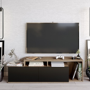 TV stolek NEXERA ořech/černá 1