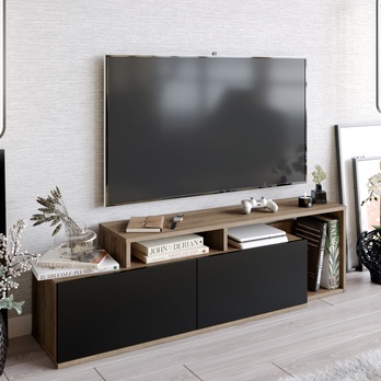 TV stolek NEXERA ořech/černá 2