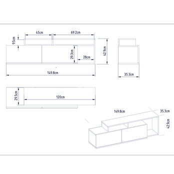 TV stolek NEXERA ořech/černá 4