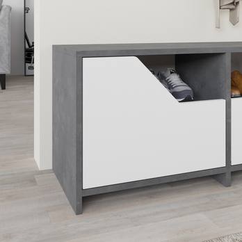 Botníková lavice NEXUS bílá/šedá 4