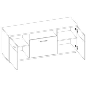 TV komoda NICOLAS dub artisan, výška 59 cm 2