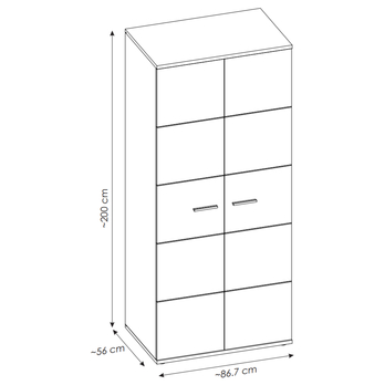 Šatní skříň NICOLAS dub artisan 4