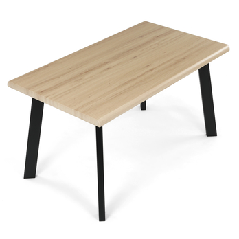 Jídelní stůl NIFON divoký dub/černá, šířka 140 cm 4