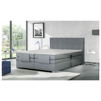 Postel boxspring NIGEL šedá, 180x200 cm 1