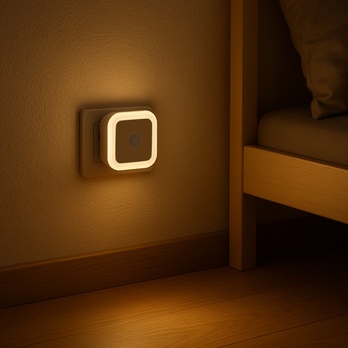 Noční lampa do zásuvky NIGHT bílá 1