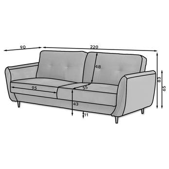 Pohovka NILES šedá 3