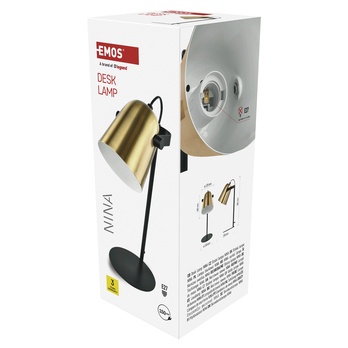 Stolní lampa NINA zlatá/černá 3