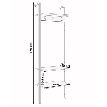 Předsíňová sestava NINA černá/přírodní 3