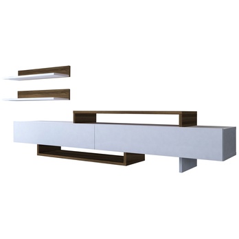 TV sestava NIRVANA bílá/teak 2