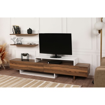 TV sestava NIRVANA teak/bílá 1