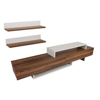 TV sestava NIRVANA teak/bílá 4