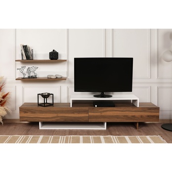 TV sestava NIRVANA teak/bílá 5