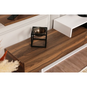 TV sestava NIRVANA teak/bílá 8